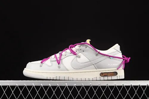 All Categories Nk SB Dunk Series Nk SB Dunk Low Low-top Sneakers OF x Nk Dunk Low "04 of 50" OW Gray Casual Sports Skateboard Shoes DM1602-111